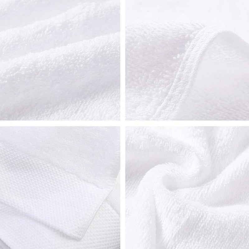 LINPOPUP Lin Cotton Hand Towels, Soft & Highly Absorbent Hand Towel for Bathroom,White 2 Pack,14 x 30 Inch - Image 4